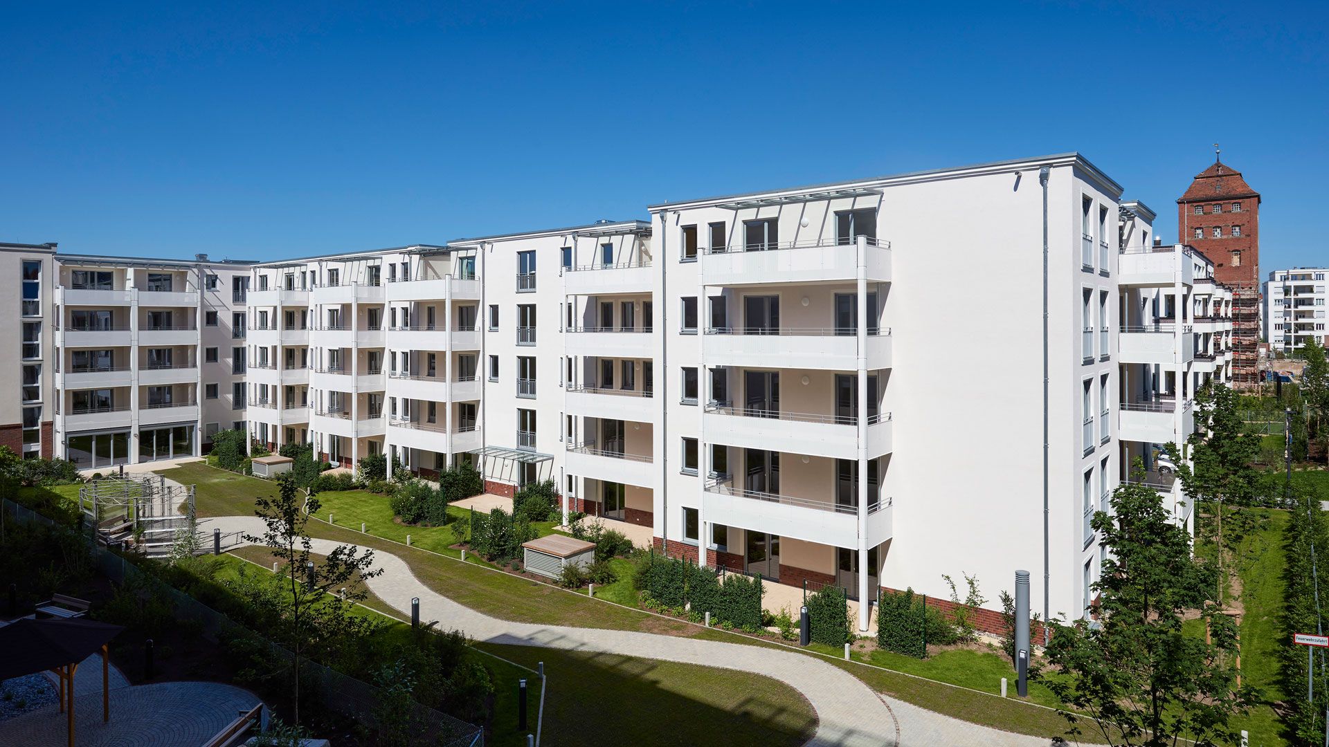 Service-Wohnen für Senioren im THERESIAS (s hochgestellt) in den Nordstadtgärten in Nürnberg